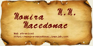 Momira Macedonac vizit kartica